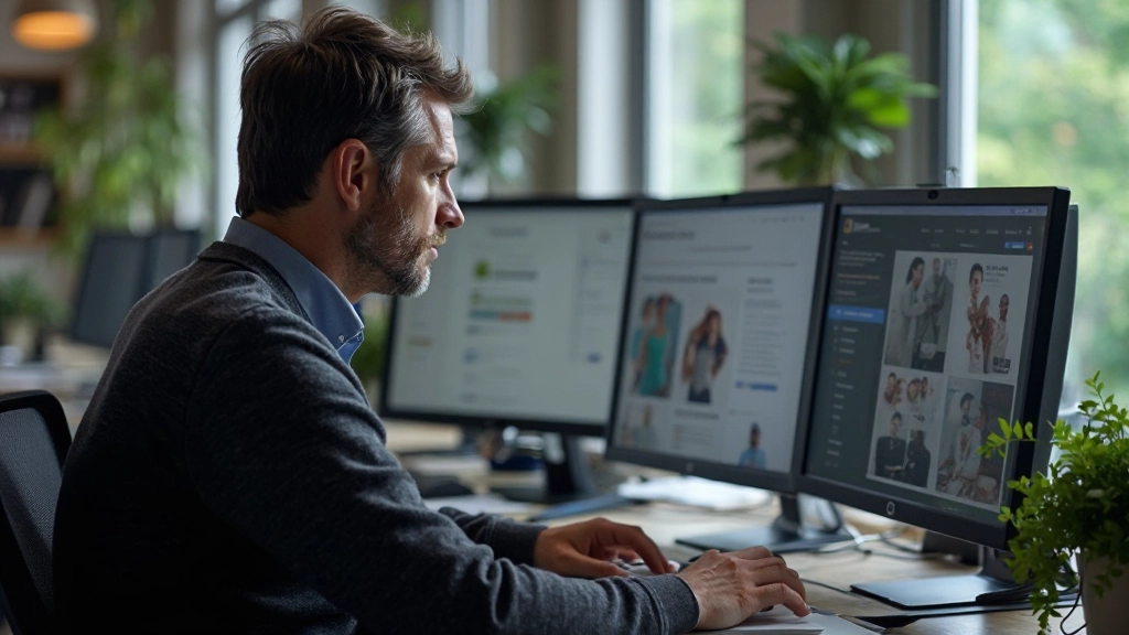 Laptop screen showing competitor pricing analysis for similar products across multiple e-commerce platforms